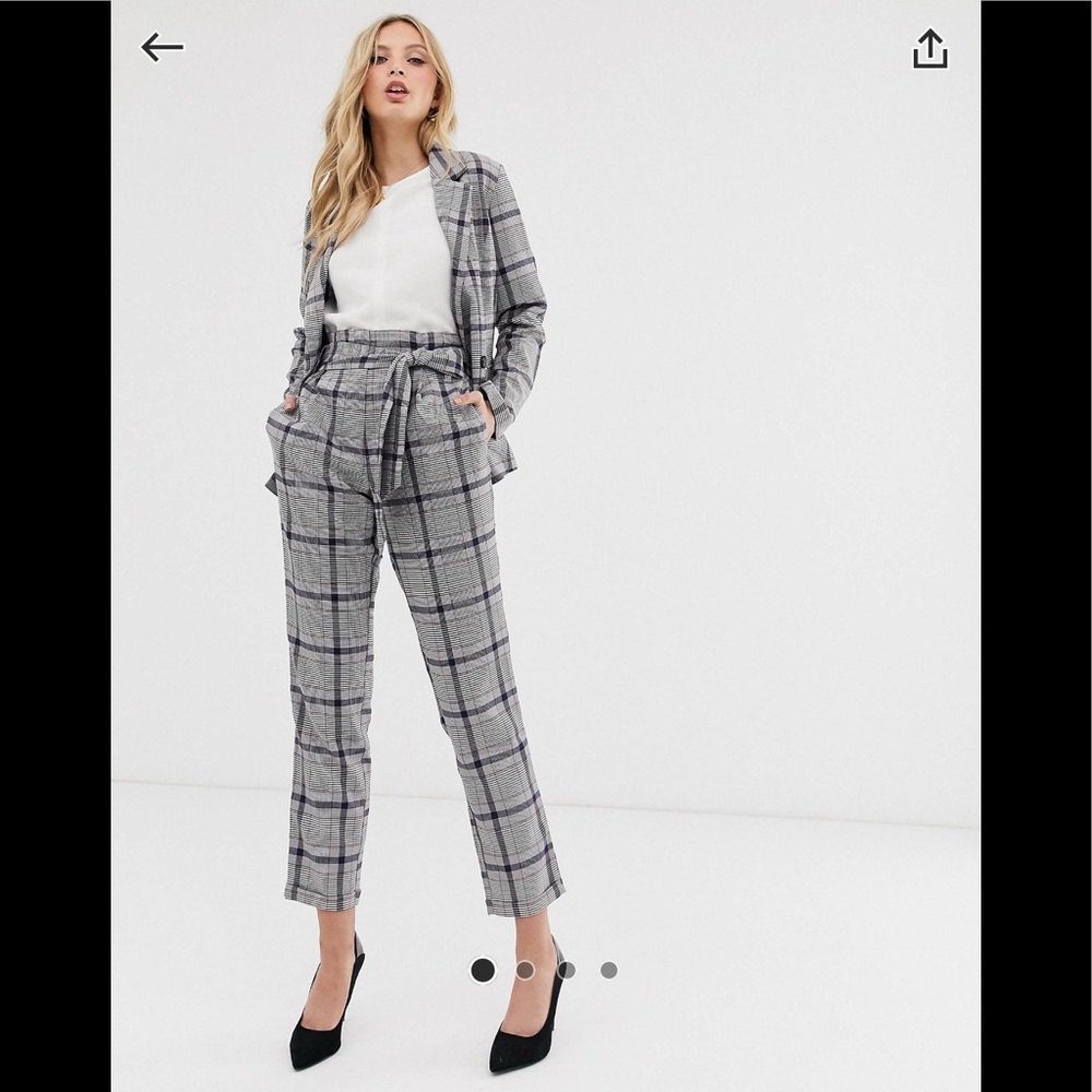 NEW - Y.A.S. Check Paperbag Waist Pants